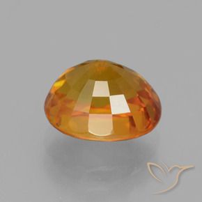 9,17 ctw natürlicher hellorange Saphir, Oval, VS-SI