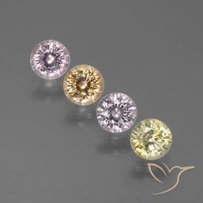 1.71 ct natürliche Mehrfarbig Saphir-Edelsteine, Runden, VVS-VS