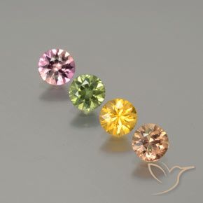 1.48 ct natürliche Mehrfarbig Saphir-Edelsteine, Runden, VS