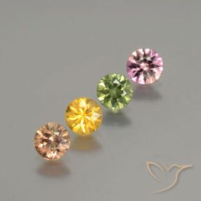 1.48 ct natürliche Mehrfarbig Saphir-Edelsteine, Runden, VS