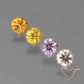 1.33 ct natürliche Mehrfarbig Saphir-Edelsteine, Runden, VS