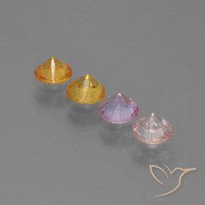 1.33 ct natürliche Mehrfarbig Saphir-Edelsteine, Runden, VS