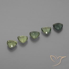 1.67 ct natürliche Helles Waldgrün Saphir-Edelsteine, Trillion, VS
