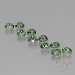 6.27 ct natürliche Mittel-Dunkelgrün Saphir-Edelsteine, Oval, VVS-VS