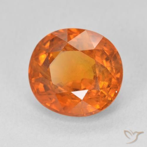 9,17 ctw natürlicher tieforange Saphir, Oval, SI
