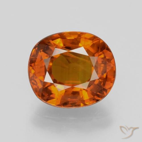 4.98ct Natürlicher Feuerorange Saphir, Oval, VS-SI