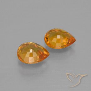 1.40 ct natürliche Aprikose Orange Saphir-Edelsteine, Birnenform, VS