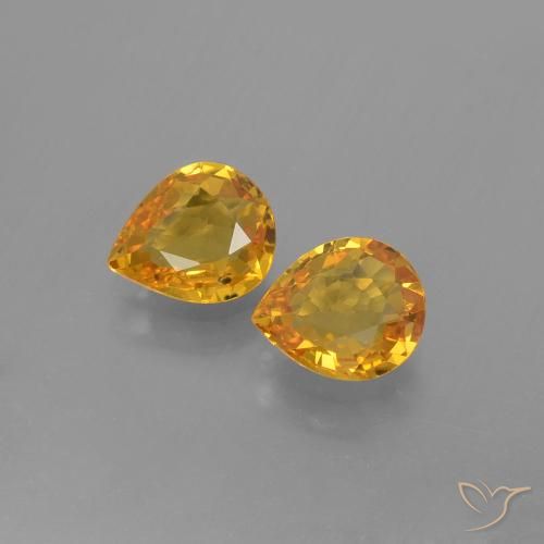 1.33ctw Natürlicher Dunkelgolden Saphir, Birnenform, VVS-VS