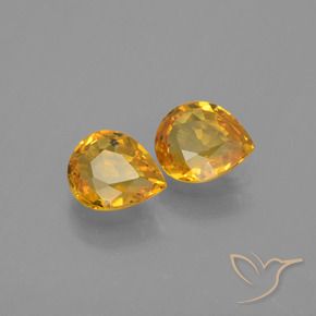 1.33 ct natürliche Dunkelgolden Saphir-Edelsteine, Birnenform, VVS-VS