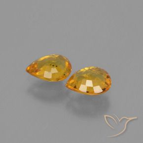 1.33 ct natürliche Dunkelgolden Saphir-Edelsteine, Birnenform, VVS-VS