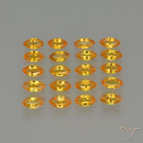 4.40ctw Natürlicher Tiefes Orange-Gold Saphir, Marquise, VVS-VS