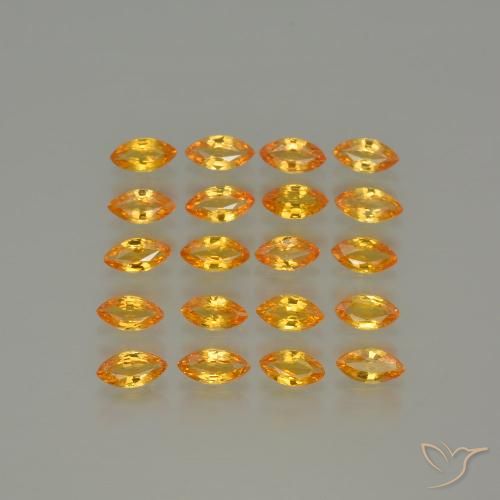 3.68ctw Natürlicher Tiefes Orange-Gold Saphir, Marquise, VVS-VS