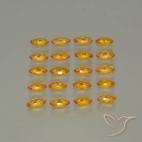 3.68 ct natürliche Tiefes Orange-Gold Saphir-Edelsteine, Marquise, VVS-VS