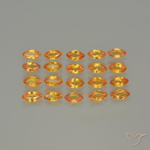 3.49ctw Natürlicher Tiefes Orange-Gold Saphir, Marquise, VVS-VS