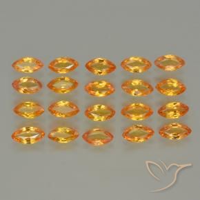 3.49 ct natürliche Tiefes Orange-Gold Saphir-Edelsteine, Marquise, VVS-VS