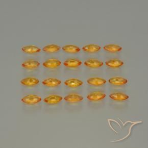 3.49 ct natürliche Tiefes Orange-Gold Saphir-Edelsteine, Marquise, VVS-VS