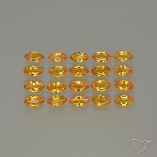3.80ctw Natürlicher Tiefes Orange-Gold Saphir, Marquise, VVS-VS