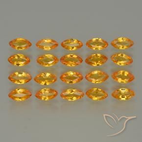 3.80 ct natürliche Tiefes Orange-Gold Saphir-Edelsteine, Marquise, VVS-VS