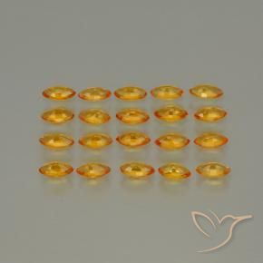 3.80 ct natürliche Tiefes Orange-Gold Saphir-Edelsteine, Marquise, VVS-VS
