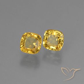 0.97 ct natürliche Golden Saphir-Edelsteine, Kissen, VVS-VS