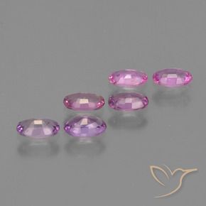 1.69 ct natürliche Rosaig-lila Saphir-Edelsteine, Oval, VS