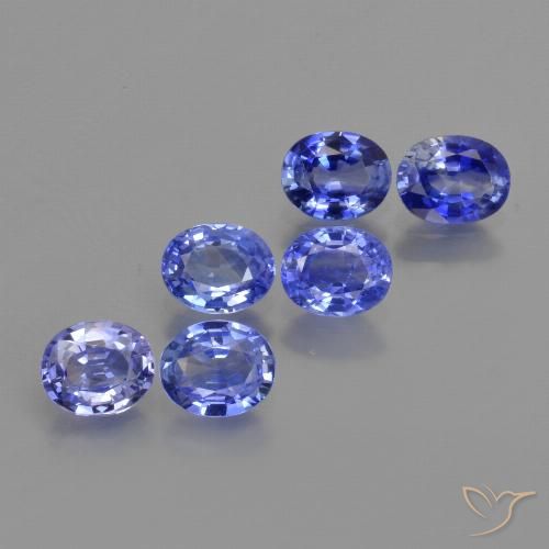 2.43 ct natürliche violett-blau Saphir-Edelsteine, Oval, VS