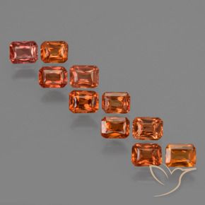 2.63 ct natürliche Mittelorange Saphir-Edelsteine, Oktagonschliff, VS