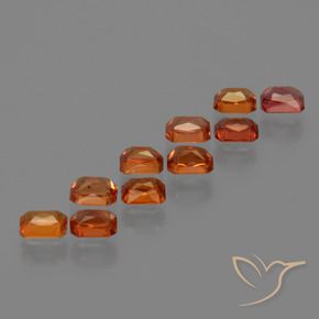 2.63 ct natürliche Mittelorange Saphir-Edelsteine, Oktagonschliff, VS