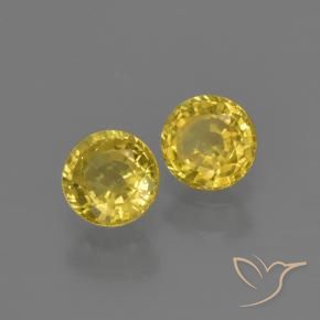 0.93 ct natürliche Mittelgelb Saphir-Edelsteine, Runden, VS