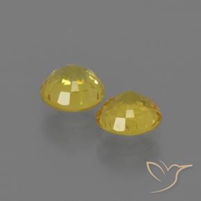 0.93 ct natürliche Mittelgelb Saphir-Edelsteine, Runden, VS