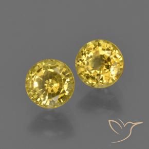 1.02 ct natürliche Dunkel gelb Saphir-Edelsteine, Runden, VS