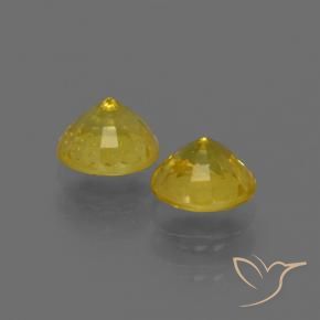 1.02 ct natürliche Dunkel gelb Saphir-Edelsteine, Runden, VS