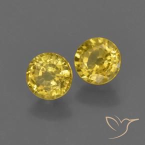 0.90 ct natürliche Honiggelb Saphir-Edelsteine, Runden, VS