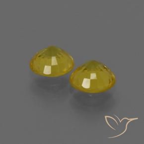 0.90 ct natürliche Honiggelb Saphir-Edelsteine, Runden, VS