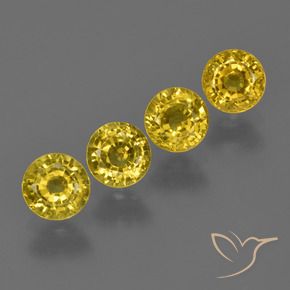 1.97 ct natürliche Gelblich Gold Saphir-Edelsteine, Runden, VS