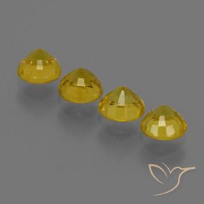 2.19 ct natürliche Dunkel gelb Saphir-Edelsteine, Runden, VVS-VS