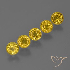 2.51 ct natürliche Dunkel gelb Saphir-Edelsteine, Runden, VS