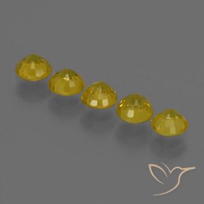 2.51 ct natürliche Dunkel gelb Saphir-Edelsteine, Runden, VS