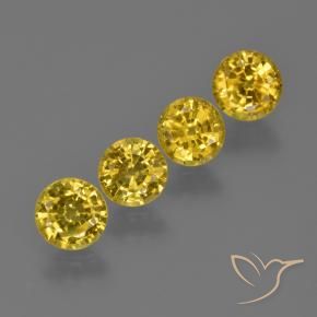 2.34 ct natürliche Gelblich Gold Saphir-Edelsteine, Runden, VS