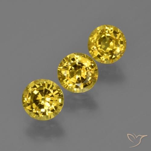 2.26 ct natürliche Gelblich Gold Saphir-Edelsteine, Runden, VS