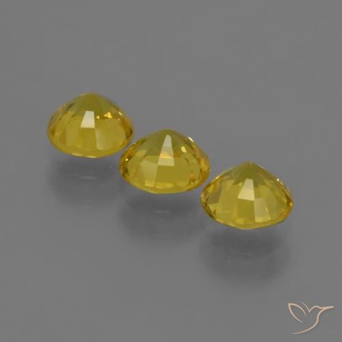 2.26 ct natürliche Gelblich Gold Saphir-Edelsteine, Runden, VS