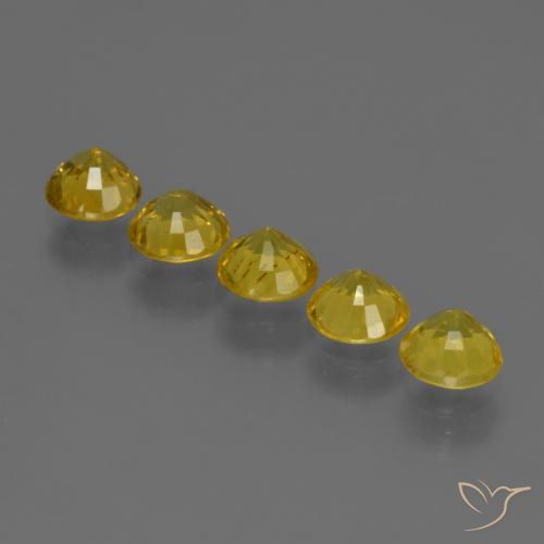 3.05 ct natürliche Helles Honiggelb Saphir-Edelsteine, Runden, VS