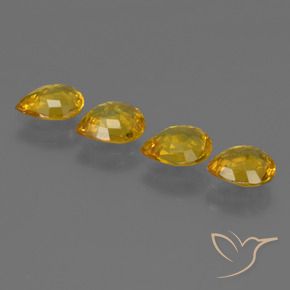 2.42 ct natürliche Golden Saphir-Edelsteine, Birnenform, VS