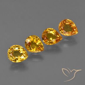 2.70 ct natürliche Mittelorange Saphir-Edelsteine, Birnenform, VS
