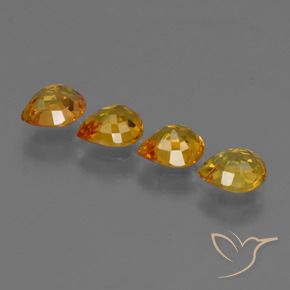 2.70 ct natürliche Mittelorange Saphir-Edelsteine, Birnenform, VS