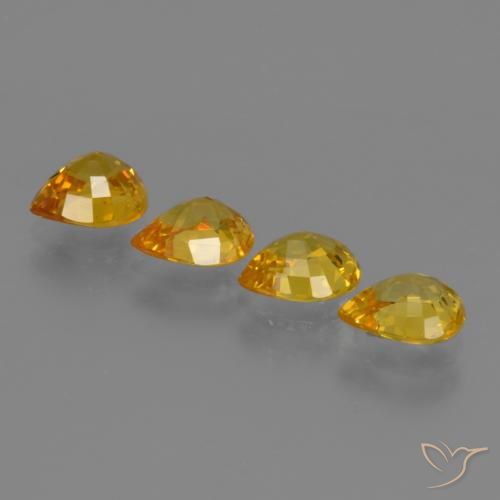2.78 ct natürliche Golden Saphir-Edelsteine, Birnenform, VS