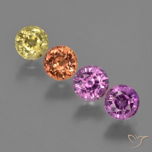2.37 ct natürliche Mehrfarbig Saphir-Edelsteine, Runden, VS