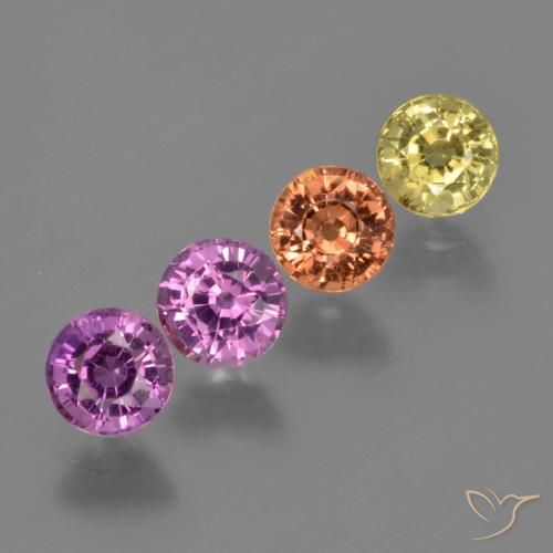 2.37 ct natürliche Mehrfarbig Saphir-Edelsteine, Runden, VS