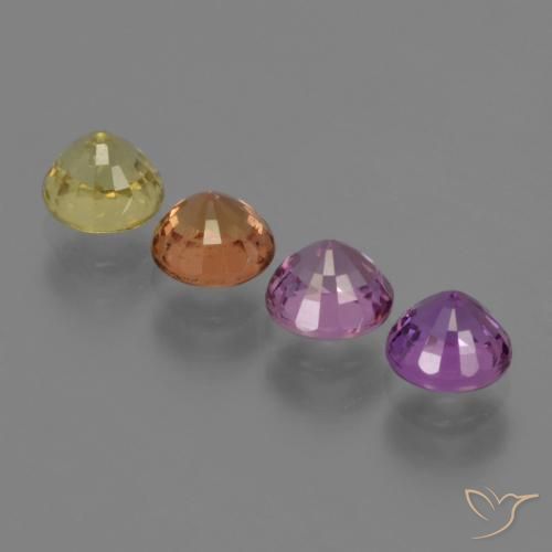 2.37 ct natürliche Mehrfarbig Saphir-Edelsteine, Runden, VS