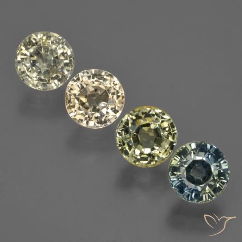 3.96 ct natürliche Mehrfarbig Saphir-Edelsteine, Runden, VS